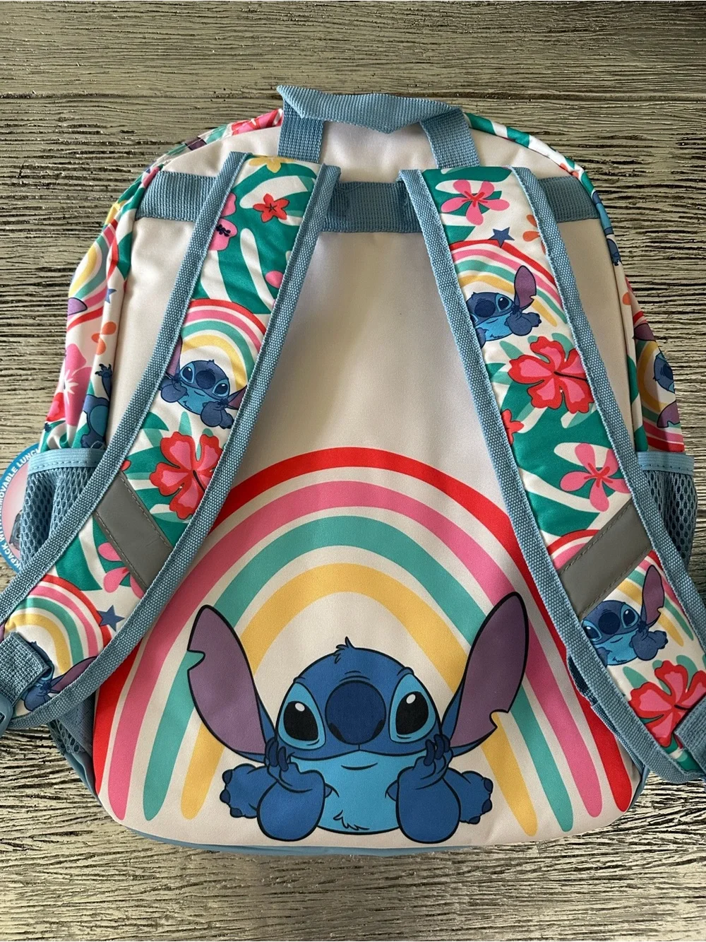Stitch Kids Backpack - Blue Character Lunch Cooler and Water Bottle